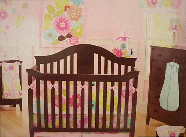 4 pc Summer Petal Nursery Crib Bedding Set NIP