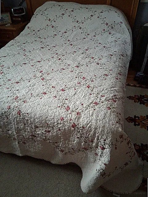 Better Homes & Gardens Hannelore Roses Quilt Scalloped 100 X 90 Bedspread