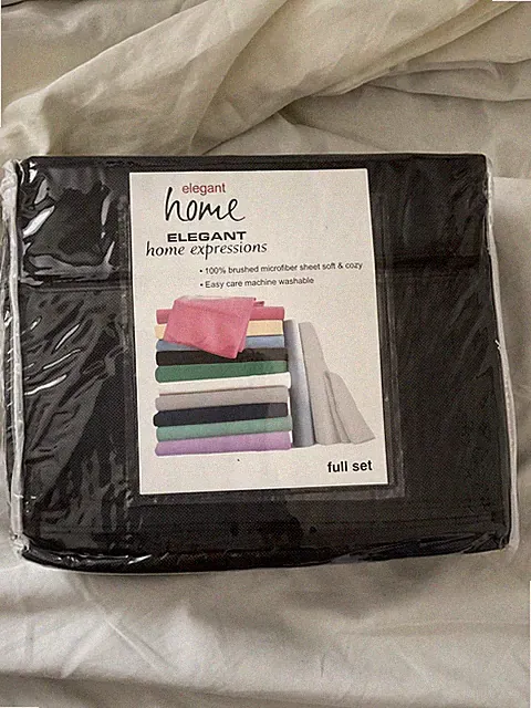Elegant Home 100% Brushed Microfiber Soft&Cozy Bedding Set ￼Black Size Full