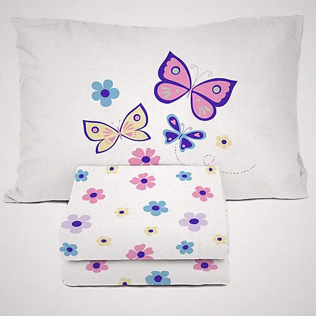 Flutter Set - 3 Piece Bedding Set Includes Pillow Cover - Super Soft Floral M...