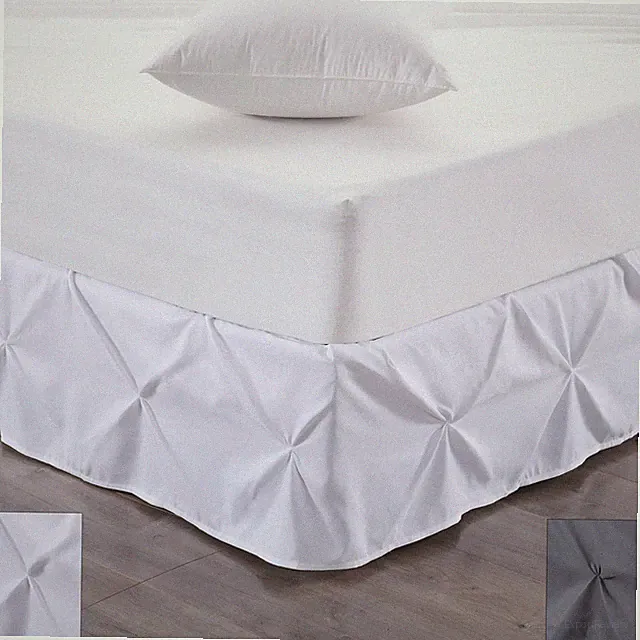 Hudson Pintuck Bed skirt Ruffle 14" Drop
