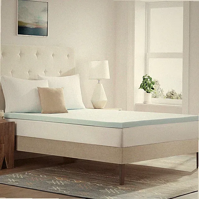 King Mattress Topper 2 Inch Gel Infused Memory Foam Cooling Pad CertiPUR US C...