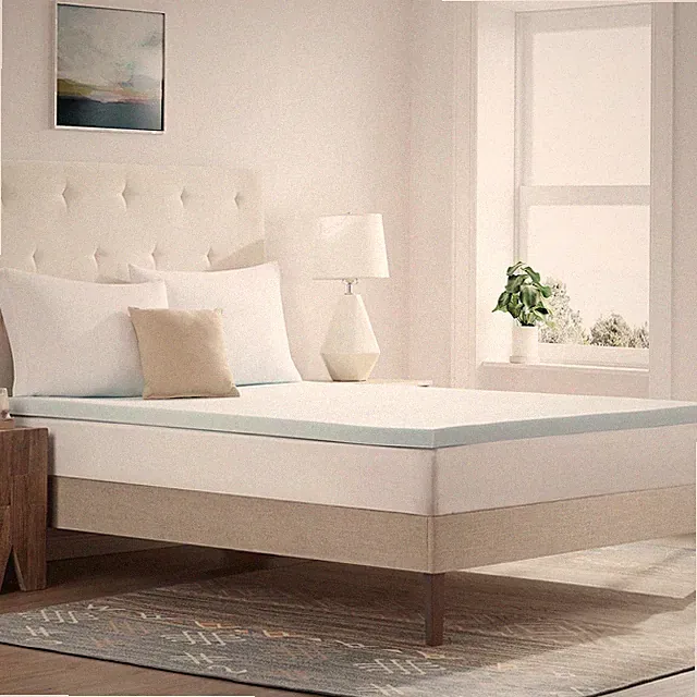 King Mattress Topper 2 Inch Infused Memory Foam Cooling Pad CertiPUR Certifie...