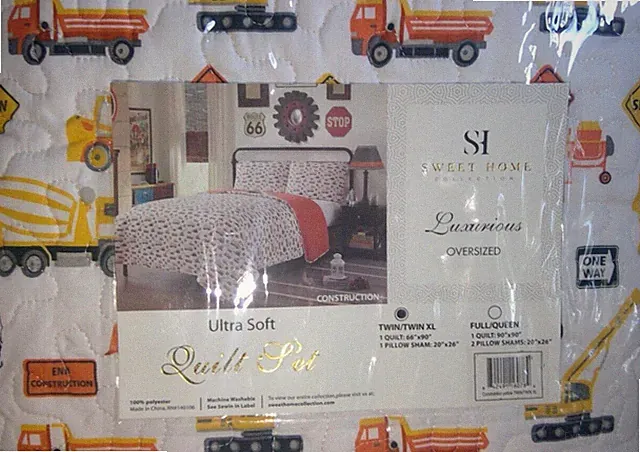 New Sweet Home Collection quilt set, Construction, twin/twin XL