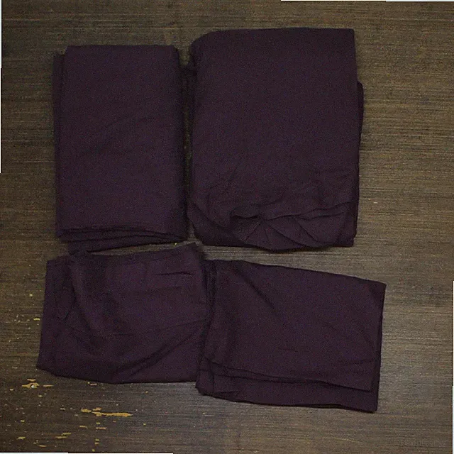 sweet Home 4-Piece Sheet Set with Pillowcases. Purple Twin XL