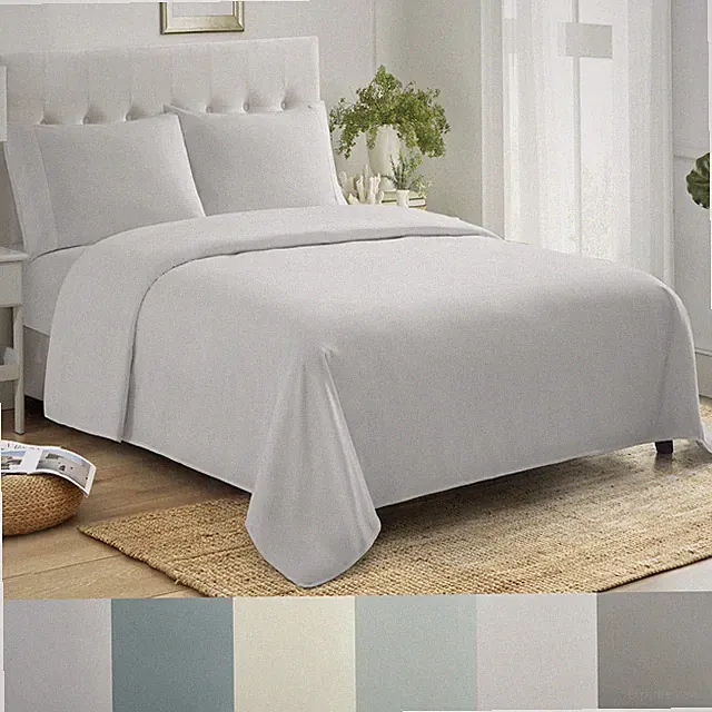 Sweet Home Collection 100% Combed Cotton Percale Sheet Set Made in Egypt 400 TC