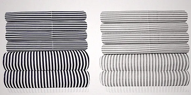 Sweet Home Collection 1500 Count Classic Stripe 6 Piece Microfiber Sheet Set