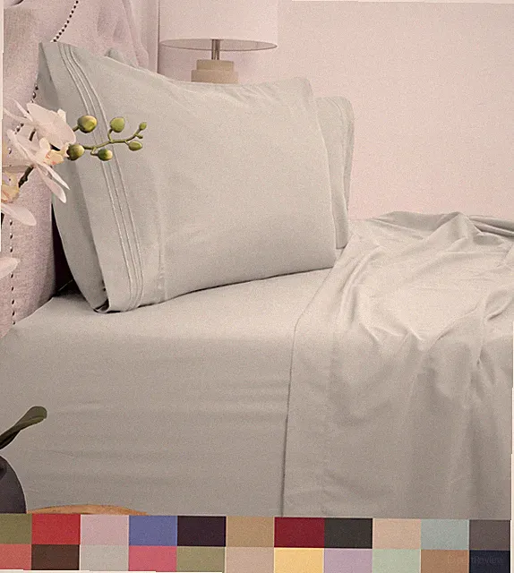 Sweet Home Collection 1800 Count 4 Piece Bed Sheet Set Deep Pocket Microfiber