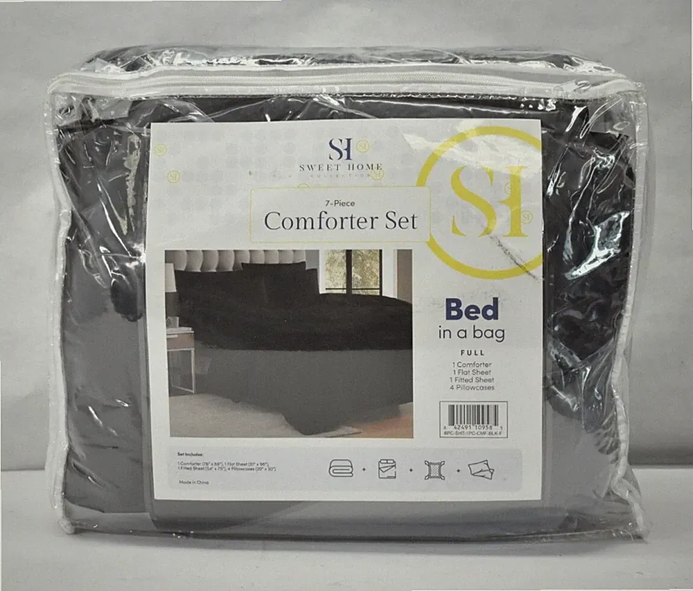 Sweet Home Collection 7 Piece Comforter Set Bed In A Bag Full Size Bedding