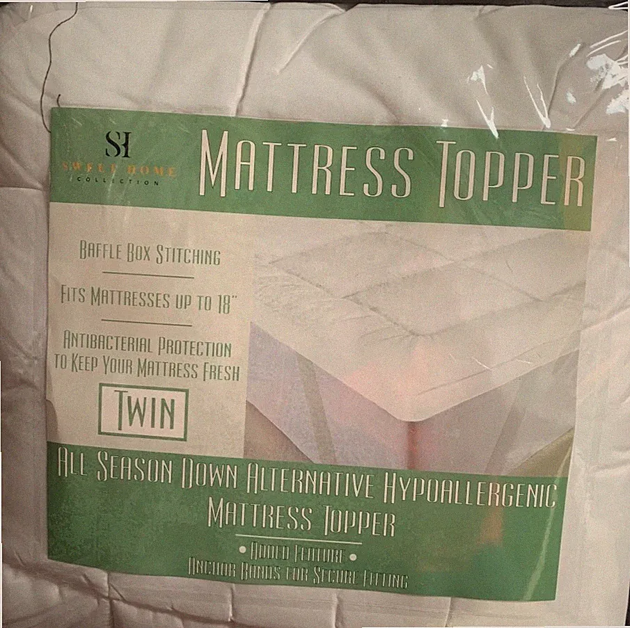 Sweet Home Collection All Season Down Alternative Mattress TWIN TOPPER/BRAND NEW