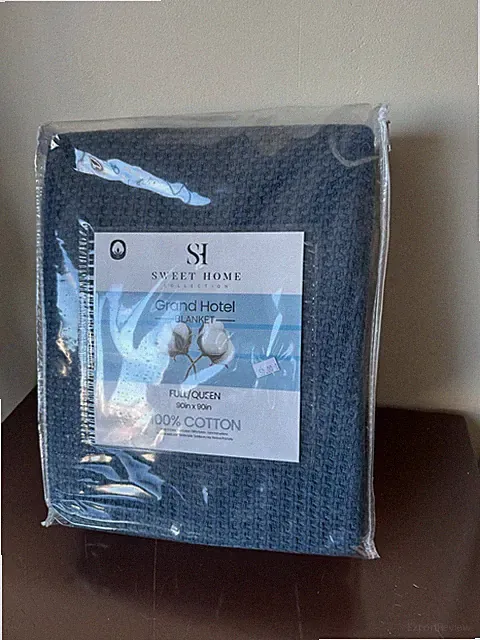Sweet Home Collection Comforter Set Bag Queen Blue 3-Piece Soft Down SZ N191