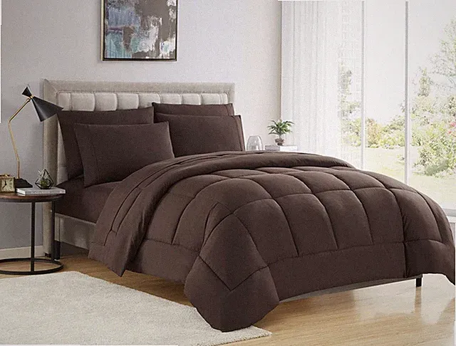 Sweet Home Collection Down Alternative Comforter All Season Full, Brown