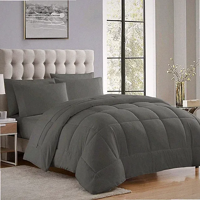 Sweet Home Collection Down Alternative Comforter All Season Luxurious FULL Gray