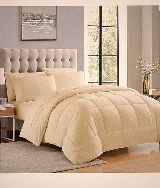 Sweet Home Collection Down Alternative Comforter Microfiber Fill Twin Cream