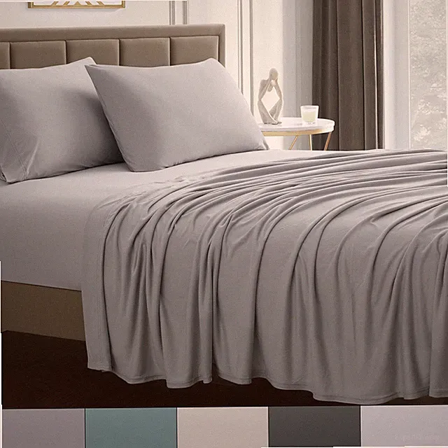 Sweet Home Collection Jersey Knit Microfiber Sheet Set