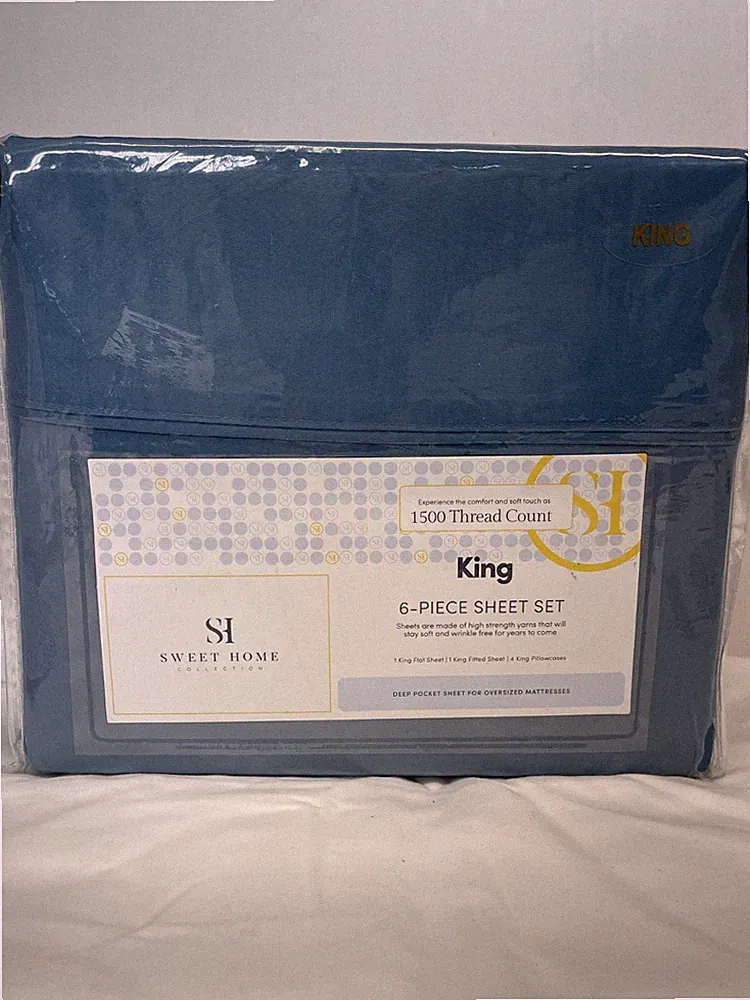 Sweet Home Collection King 6-Pc Sheet Set Bedding New