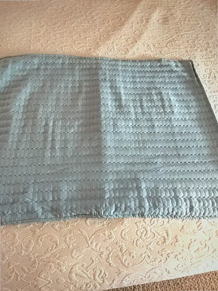 Sweet Home Collection Light Blue Quilted Standard Shams--2