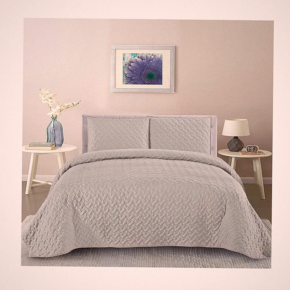 Sweet Home Collection Quilts Queen Size 3 Piece Set Vintage Pre Was... Fast Ship