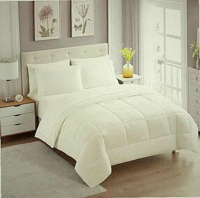 Sweet Home Collection twin bed-in-a-Bag White Ultra Soft Lightweight Breathable