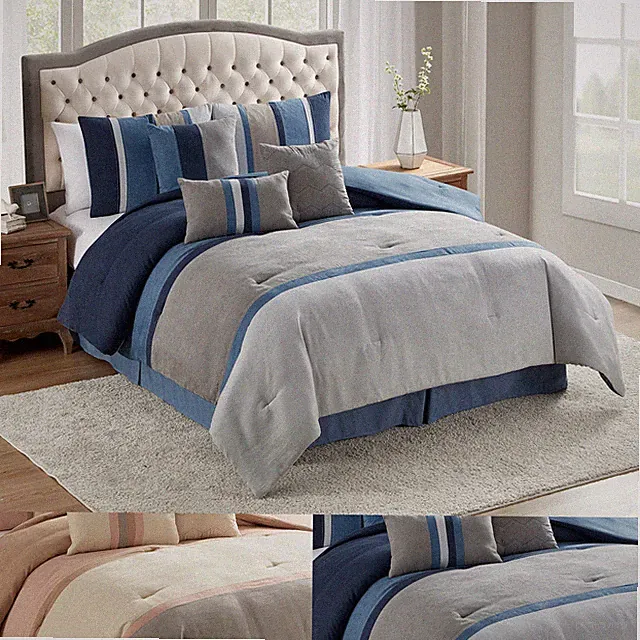 Sweet Home Collection Winston 7 Piece Suede Comforter Set