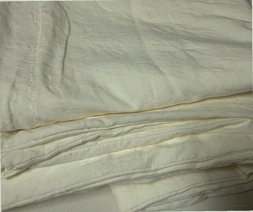 🍀 Sweet Home Washed Crinkled Collection 3pc Duvet Cover light yellow KING