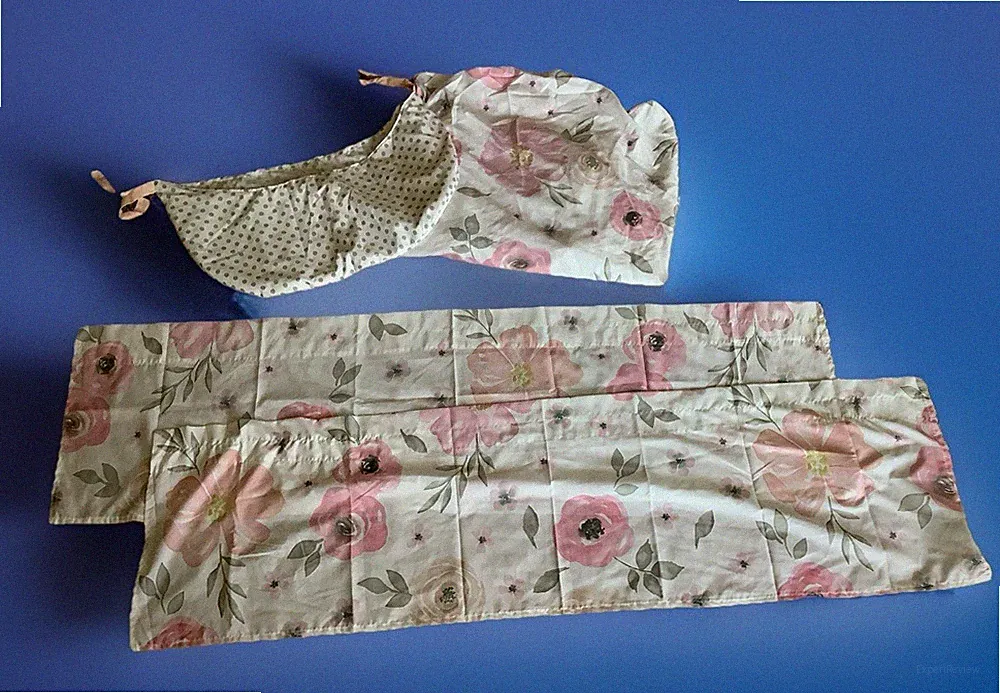 Sweet Jojo Designs ~ Watercolor Floral ~ 4 Piece Crib Bedding Valance ~Pink Gray
