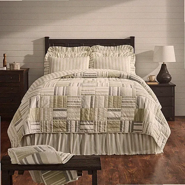 VHC Finders Keepers Patchwork King Quilt 97x106~ Farmhouse Bedding