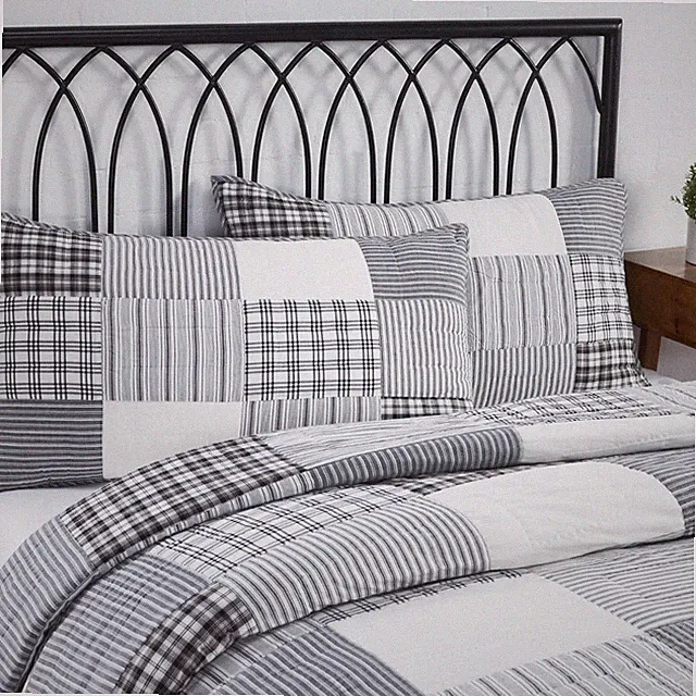 VHC Sawyer Mill Black Patchwork King Sham 21x37 * Farmhouse Bedroom